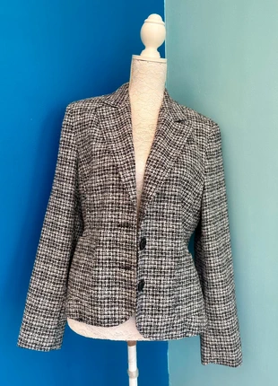 Veste M&S noire et blanche pied-de-poule, brand: M&S Mode, condizioni: Ottime, taglia: XL / IT 46 / EU 42, €5.00, €5.95 include la Protezione acquisti