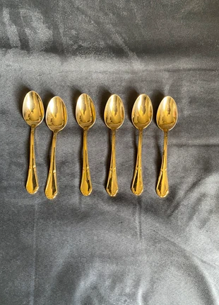 6 cuillères à café doré, marca: Dorè, estado: Bom, €8.00, €9.10 inclui Proteção do Comprador