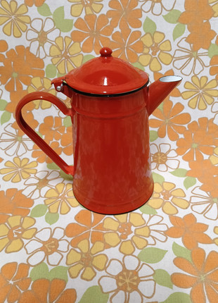 Vintage rood emaille koffie pot, marque: Vintage, état: Bon état, 17,50 €, 19,08 € Protection acheteurs incluse