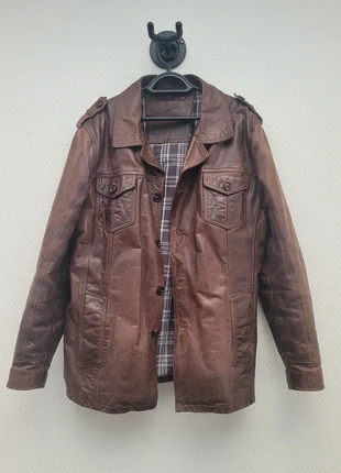 Veste en cuir vintage, merk: DNR, staat: Heel goed, maat: Universeel, € 15,00, € 16,45 inclusief Kopersbescherming