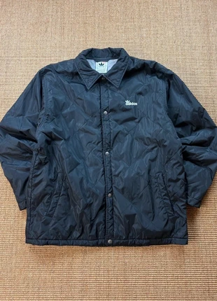 Veste full zip Adidas Originals noire matelassée logo brodé Trefoil col chemise L homme #0167, brand: adidas, condition: Very good, size: L, €44.10, €47.01 includes Buyer Protection Pro