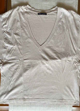 T shirt Zara beige large femme taille M, brand: Zara, condition: New without tags, size: M / 38 / 10, €7.00, €8.05 includes Buyer Protection