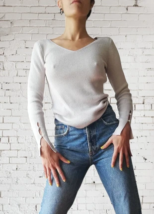 🧶Pull Ann Taylor XS – Maille dorée élégante & détails perles, brand: Ann Taylor, condition: Very good, size: XS / 34 / 6, €12.00, €13.30 includes Buyer Protection