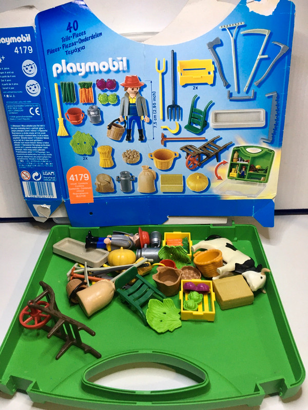 Valisette Playmobil fermier et accessoires 4179 + vache