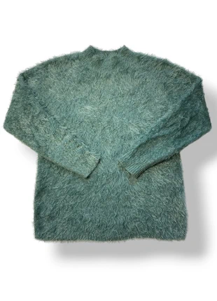 Pull col montant vert d’eau Bleu Bonheur en maille duveteuse - taille M, marque: Bleu bonheur, état: Très bon état, taille: M / 38 / 10, 16,00 €, 17,50 € Protection acheteurs incluse
