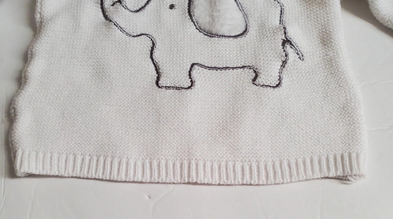 Rene Rofe 2Pc Baby Knit Elephant Long Sleeve Sweater & Stripe Jogger Set 6-9M 4