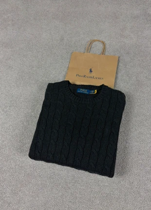 Pull Col Rond Torsadé Ralph Lauren / Cable Knit Femme S Gris Foncé | Logo Brodé | Old Money, brand: Ralph Lauren, condizioni: Ottime, taglia: S / IT 40 / EU 36, €34.80, €37.24 include la Protezione acquisti