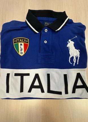 Polo Ralph Lauren “Italia” bleu – Taille M – Édition spéciale, brand: Ralph Lauren, condition: Very good, size: M, €109.95, €116.15 includes Buyer Protection