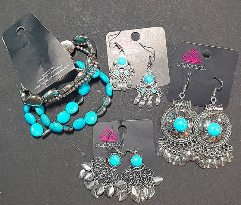 Turquoise and silver jewelry bundle lot 1