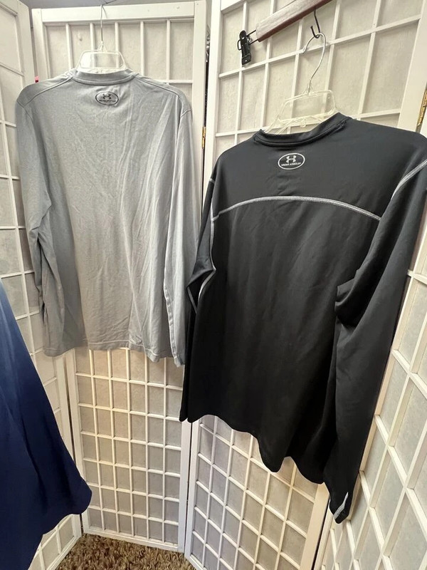 Cold gear, Men,Two Shirts Sport $14Each,Sz XL,Dark Gray tight,light grey Lache.! 3