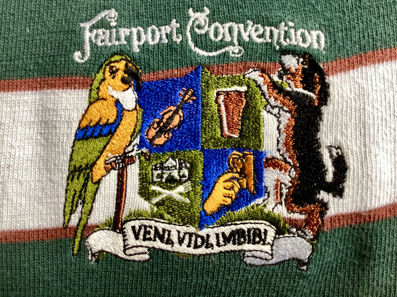 Rare Fairport Convention maybe Crew rugby-style  top size 40 3