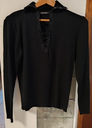 Pull noir Caroll, marca: Caroll, estado: Muy bueno, tamaño: S / 36 / 8, 4,50 €, 5,43 € Protección al comprador incluida