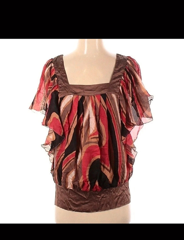 Bebe short sleeve blouse size small 1