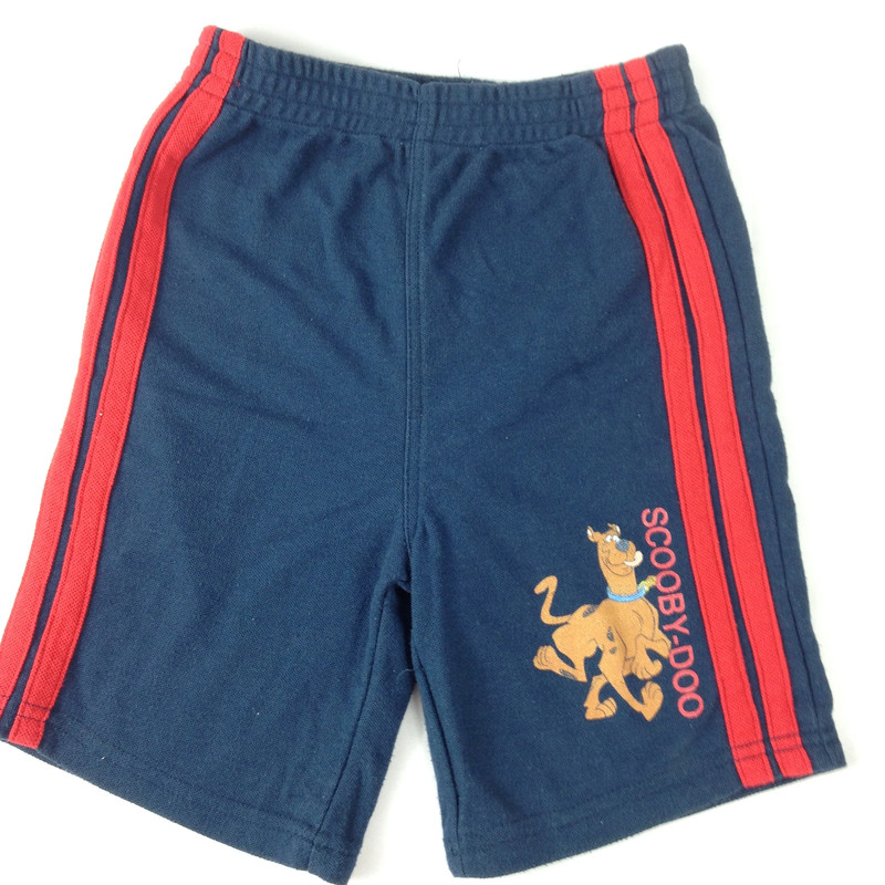 Scooby-Doo Wear Boys Youth Size 6 Shorts Blue Logo Red Stripes 1