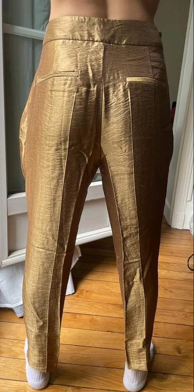 Pantalon Doré Zara Taille XS