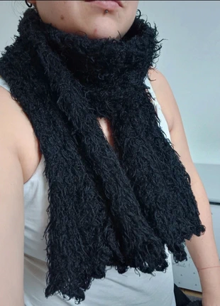 Écharpe poilue chic et extensible – noire – Longueur 1m60, brand: Noir, condition: Very good, €3.95, €4.85 includes Buyer Protection