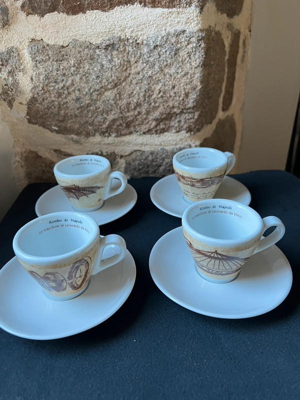 Lot de 4 tasses à espresso Porcellana Vera PTM pour Kimbo Italie 5