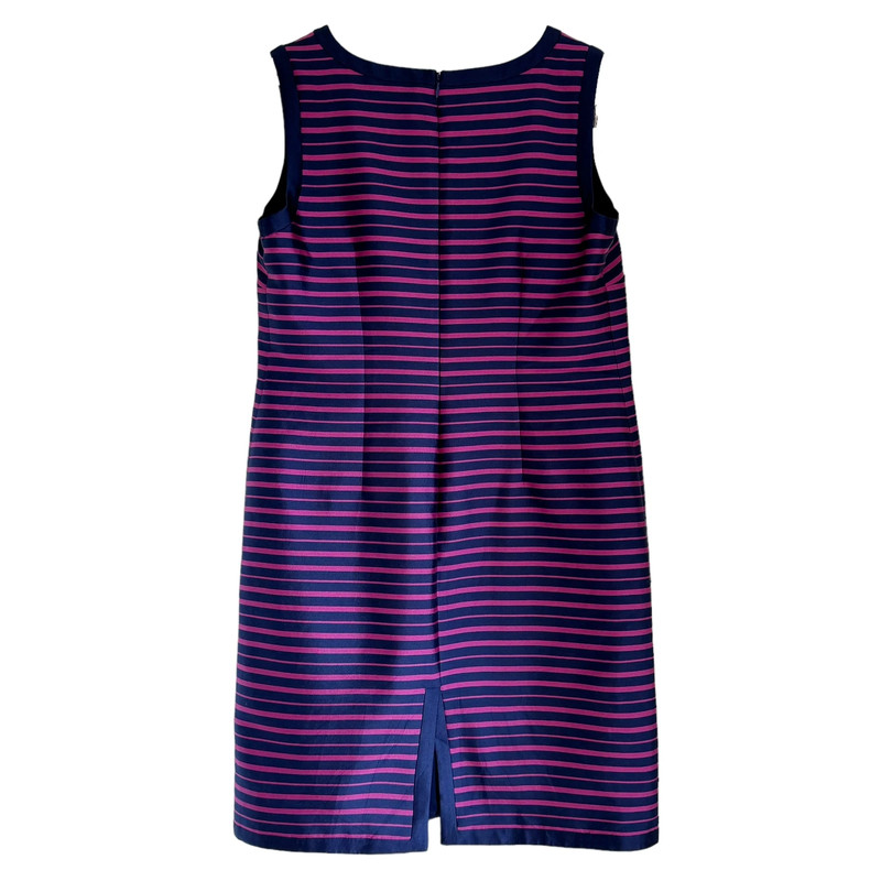 Talbots Sheath Knee Length Dress Sleeveless Stripe Silk Blend 10 Petite Women’s 2