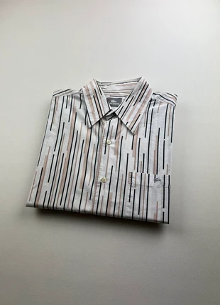 Chemise à Motifs Manches Longues Lacoste Blanc 100% Coton Taille 42 / XL, brand: Lacoste, condizioni: Ottime, taglia: XL, €35.00, €37.45 include la Protezione acquisti