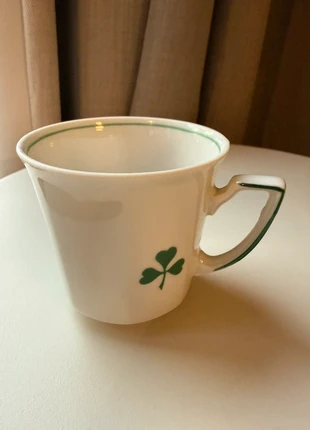 Vintage Bavaria Winterling wit porseleinen kopje mokje groen klaver, merk: Bavaria, staat: Heel goed, € 1,00, € 1,75 inclusief Kopersbescherming