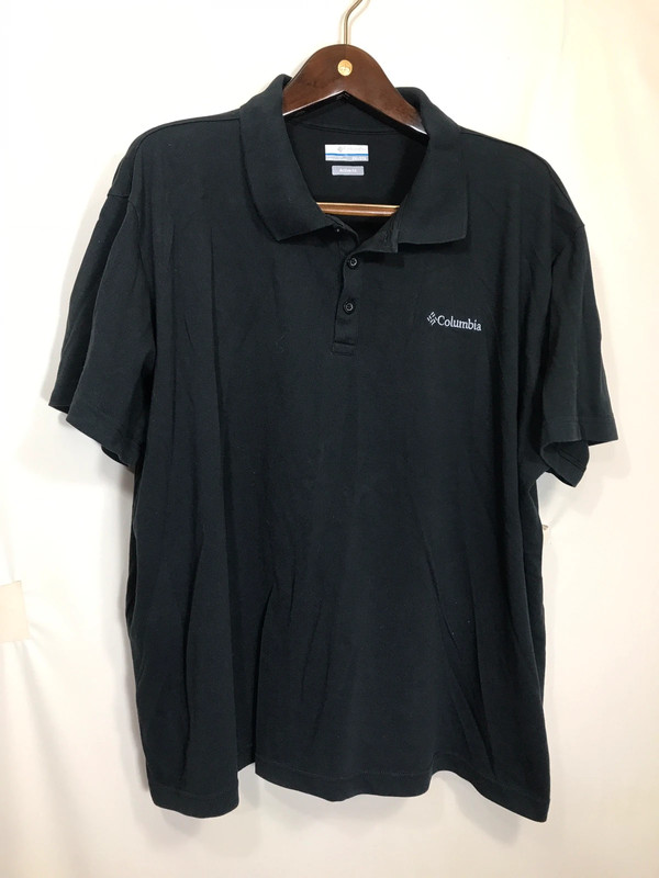 Columbia Polo Shirt Men's Size XXL Black Short Sleeve Golf Active Fit 1