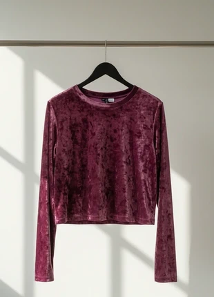 Crop top in velluto fucsia – Crop top en velours fuchsia – Crop top de terciopelo fucsia, brand: H&M, condizioni: Ottime, taglia: M / IT 42 / EU 38, €10.00, €11.20 include la Protezione acquisti