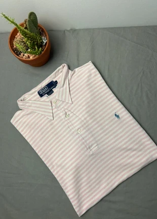 Polo Ralph Lauren Rose à Rayure Blanche Logo Bleu L, marque: Ralph Lauren, état: Très bon état, taille: L, 16,00 €, 17,50 € Protection acheteurs incluse