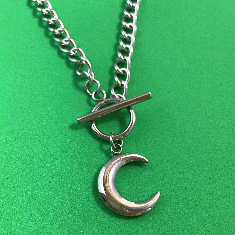 Moon Pendant Necklace for Men Women 2