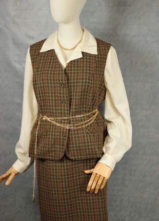 Ensemble complet rare Gévanna – Gilet + Jupe + Chemise crème – Made in France – T.44, marca: Gévana, estado: Muito bom, tamanho: XXL / 44 / 16, €32.00, €34.30 inclui Proteção do Comprador Pro