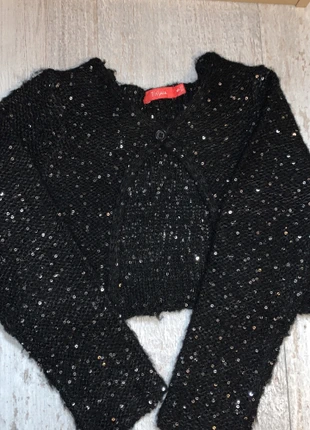 Bolero à sequins noir , estado: Muito bom, tamanho: 5 anos / 110 cm, €3.00, €3.85 inclui Proteção do Comprador