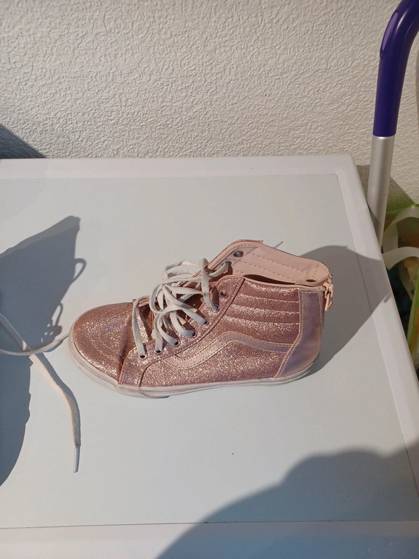 Vans glitter pink high tops Vinted