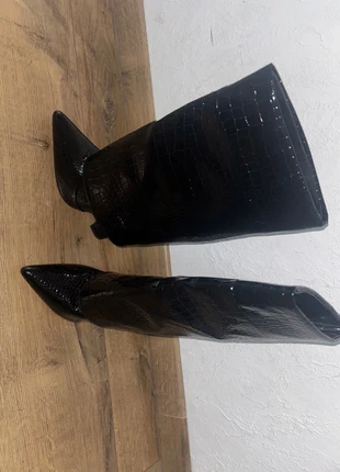 Simmi London Stiefel – Croco-Look, Schwarz, Gr. 37, merk: Simmi London, staat: Nieuw met prijskaartje, maat: 37, € 25,00, € 26,95 inclusief Kopersbescherming