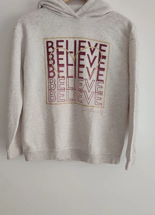 Beige and burgundy hoodie sweatshirt for girls, marca: Primark, estado: Muito bom, tamanho: 13 anos / 158 cm, €5.00, €5.95 inclui Proteção do Comprador