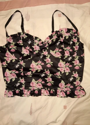 Top floral à bretelles , merk: Printemps, staat: Heel goed, maat: L / 40 / 12, € 5,00, € 5,95 inclusief Kopersbescherming