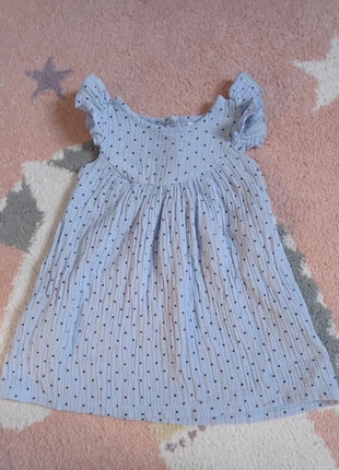 robe d'été bleue à pois, marque: Sinsay, état: Très bon état, taille: 3 ans / 98 cm, 2,00 €, 2,80 € Protection acheteurs incluse