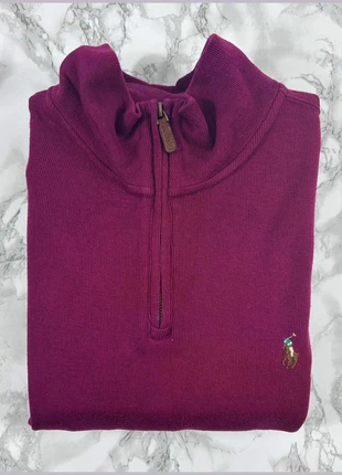 Pull 1/4 Zip Ralph Lauren Rouge/ Logo brodé Cavalier Prenium / Taille L Homme, marque: Ralph Lauren, état: Très bon état, taille: L, 52,25 €, 55,56 € Protection acheteurs incluse