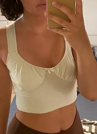 Milkmaid Top mint, marke: H&M, zustand: Gut, größe: S / 36 / 8, 6,00 €, 6,50 € inklusive Vinted-Käuferschutz