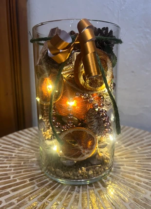 Magnifique Décoration de table festive lumineuse – esprit nature et fête, marca: Fabrication Artisanale, estado: Nuevo con etiquetas, 35,00 €, 37,45 € Protección al comprador incluida