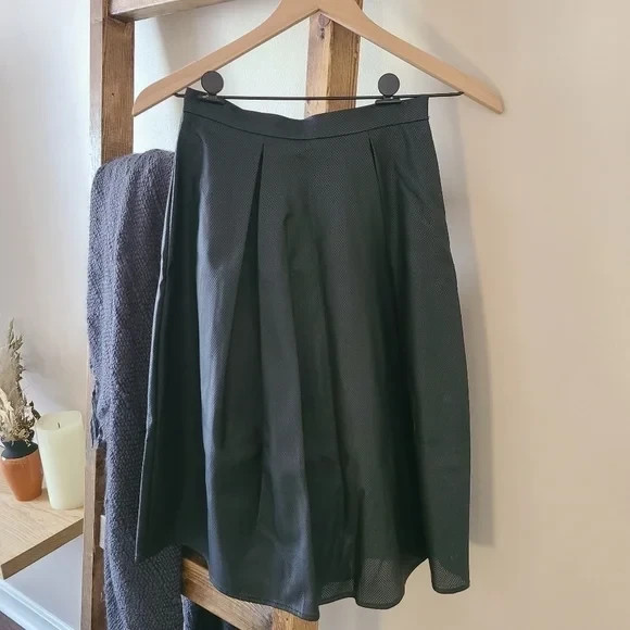 leather pleated midi skirt 1