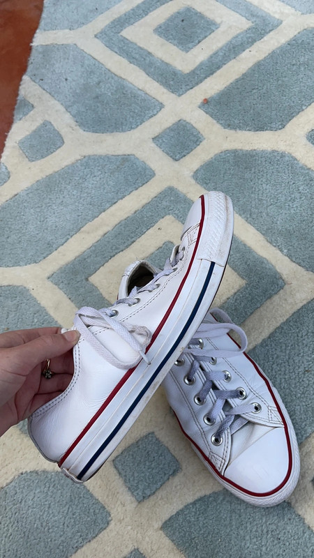 White converse deals size 3 uk