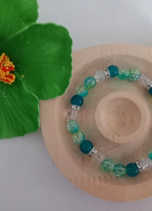 Bracelet perle de verre 🌸, marque: sans marque, état: Neuf sans étiquette, 2,00 €, 2,80 € Protection acheteurs incluse