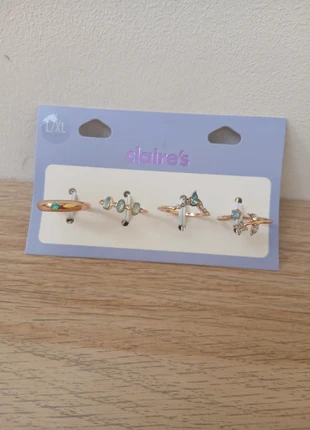 4 bagues doré Claire's neuves, marque: Claire's, état: Neuf avec étiquette, taille: 20,6 mm, 3,00 €, 3,85 € Protection acheteurs incluse