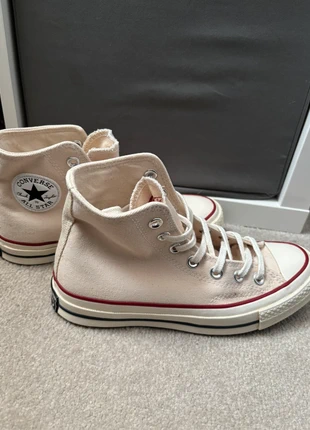 Cream Chuck Taylor Converse, brand: Converse, condition: Good, size: 4.5, £10.00, £11.20 includes Buyer Protection