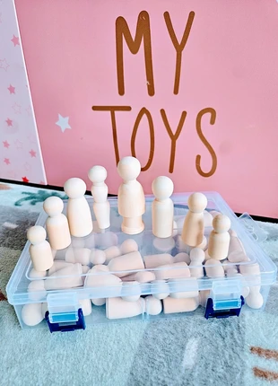 Grand lot de figurines en bois à peindre ou décorer, brand: Montessori, condition: New without tags, size: 3 years / 98 cm, €9.00, €10.15 includes Buyer Protection