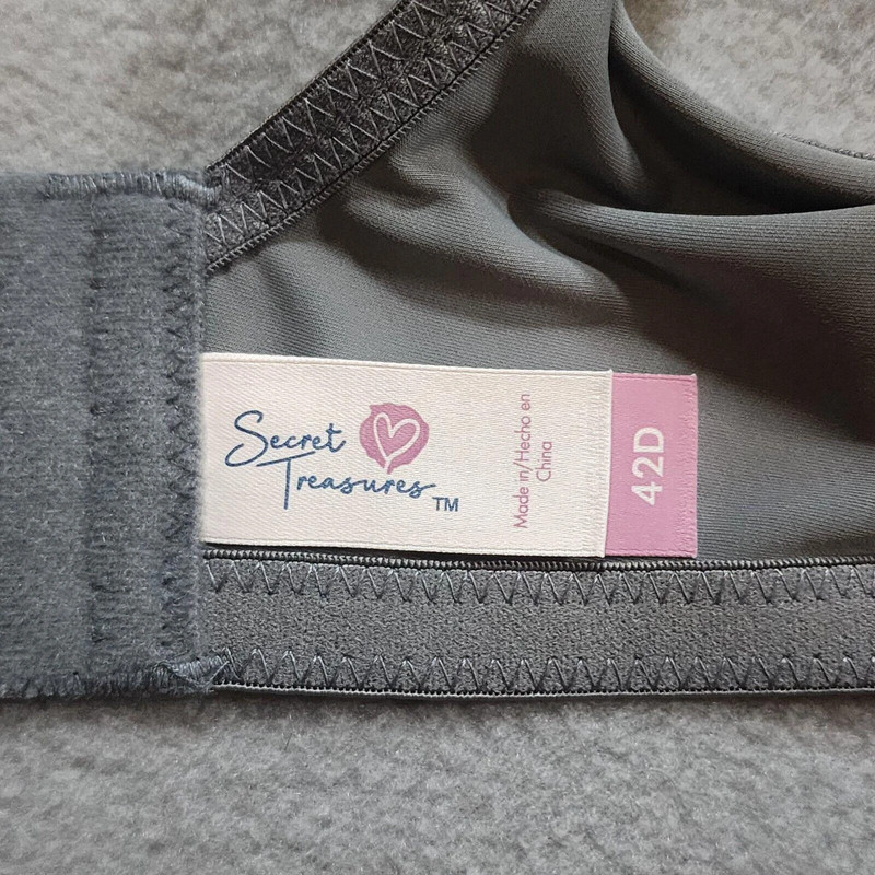 Secret Treasures Bra 42d Gray Grey Light Lined T-Shirt 3