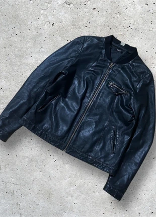 veste en cuir véritable bomber dropped black vintage y2k retro old school style femme (L), marca: Vintage Dressing, estado: Muy bueno, tamaño: L / 40 / 12, 30,00 €, 32,20 € Protección al comprador incluida