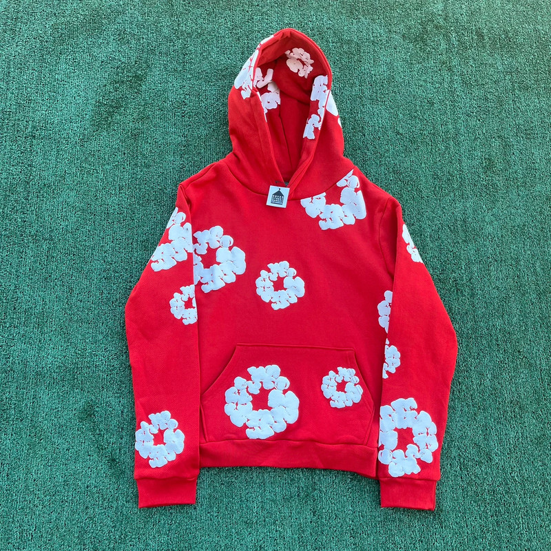 Denim Tears Cotton Wreath Hoodie Red 1