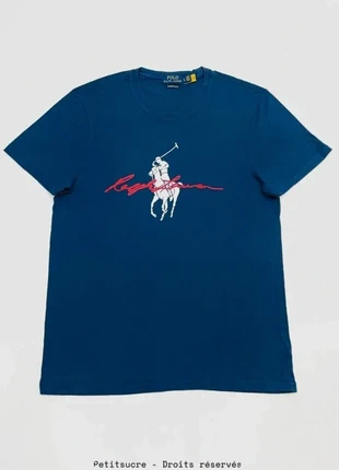 T-shirt Polo Ralph Lauren Golfeur imprimé bleu marine 100% coton Crewneck shirt - L /903V, marque: Ralph Lauren, état: Très bon état, taille: L, 24,00 €, 25,90 € Protection acheteurs (Pro) incluse