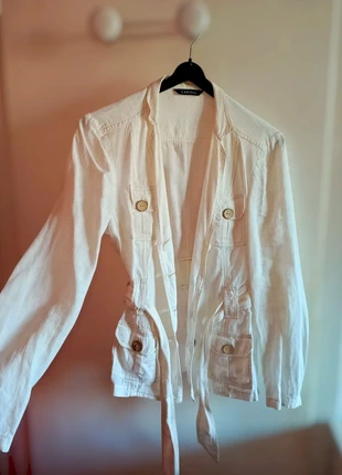 Chemise tunique blanche en lin, marque: Caroll, état: Très bon état, taille: M / 38 / 10, 6,00 €, 7,00 € Protection acheteurs incluse