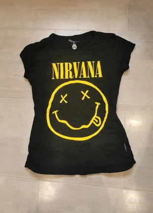Nirvana smile face t-shirt size s, brand: authentic youth, condition: Very good, size: S / UK 8-10, £9.00, £10.15 includes Buyer Protection